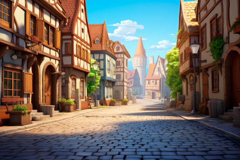 Ciudad medieval en Alemania